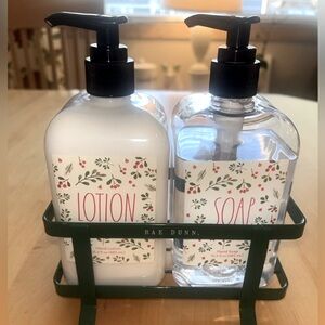 Rae Dunn Merry Christmas🎄 Scented Hand Soap and Hand Lotion 3/4 Full